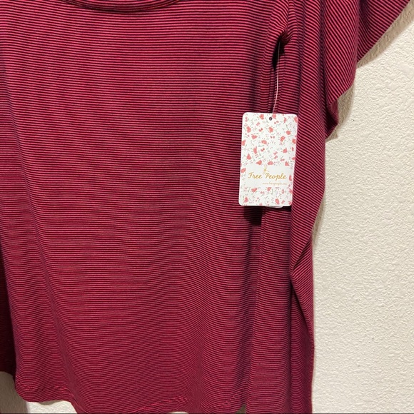 Free People Penelope Puff Sleeve Striped Top NWT - Picture 8 of 10